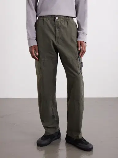 Stone Island Wide-Leg Cotton-Ripstop Cargo Trousers - Men | Thumbnail 3 Stone Island Wide-Leg Cotton-Ripstop Cargo Trousers - Men | Thumbnail 3