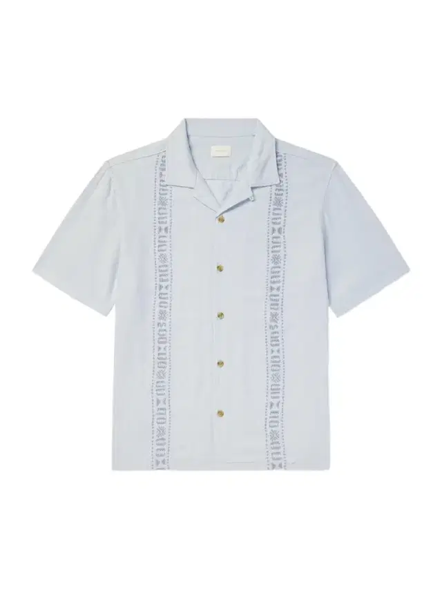 Embroidered Linen-Blend Shirt - Men Embroidered Linen-Blend Shirt - Men