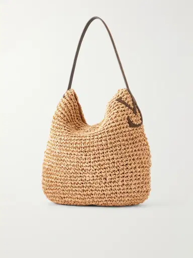 JW Anderson Bulb Leather-Trimmed Raffia Tote Bag - Men | Thumbnail 4 JW Anderson Bulb Leather-Trimmed Raffia Tote Bag - Men | Thumbnail 4