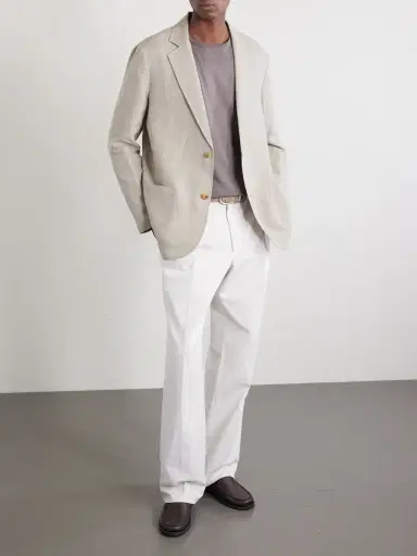 De Bonne Facture Writer's Unstructured Linen Suit Jacket - Men | Thumbnail 2 De Bonne Facture Writer's Unstructured Linen Suit Jacket - Men | Thumbnail 2