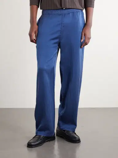 Remi Relief Straight-Leg Silk and Cotton-Blend Satin Trousres - Men | Thumbnail 3 Remi Relief Straight-Leg Silk and Cotton-Blend Satin Trousres - Men | Thumbnail 3