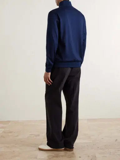 Kiton Cotton and Silk-Blend Zip-Up Sweater - Men | Thumbnail 3 Kiton Cotton and Silk-Blend Zip-Up Sweater - Men | Thumbnail 3
