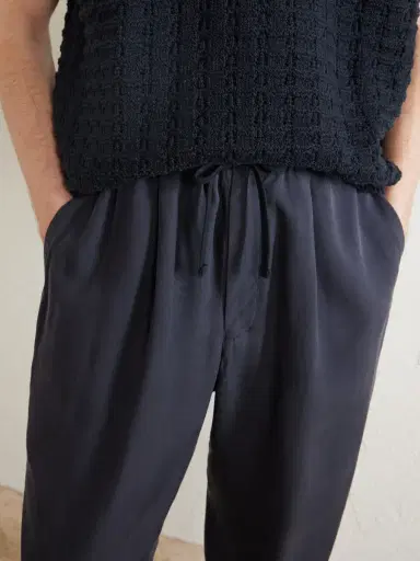 Kaptain Sunshine Straight-Leg Silk-Gabardine Drawstring Trousers - Men | Thumbnail 5 Kaptain Sunshine Straight-Leg Silk-Gabardine Drawstring Trousers - Men | Thumbnail 5