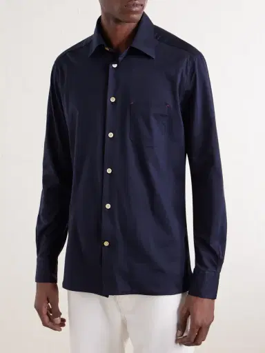 Kiton Cotton-Jersey Shirt - Men | Thumbnail 3 Kiton Cotton-Jersey Shirt - Men | Thumbnail 3