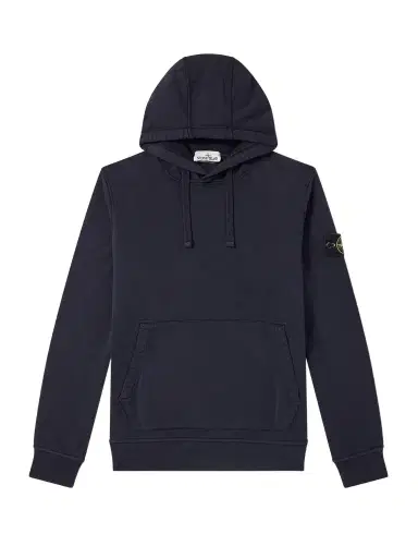 Stone Island Logo-Appliquéd Garment-Dyed Cotton-Fleece Hoodie - Men | Thumbnail 1 Stone Island Logo-Appliquéd Garment-Dyed Cotton-Fleece Hoodie - Men | Thumbnail 1