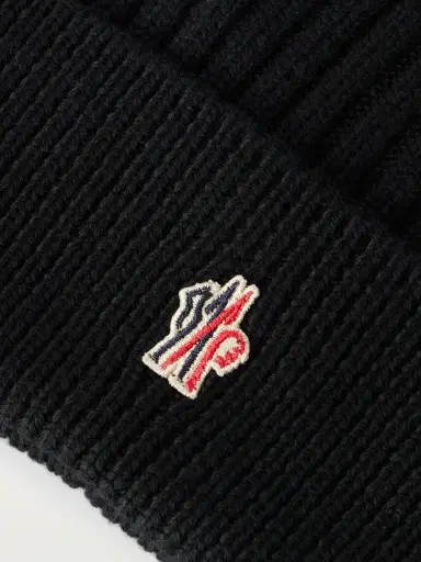 Moncler Grenoble Logo-Appliquéd Ribbed Virgin Wool Beanie - Men | Thumbnail 3 Moncler Grenoble Logo-Appliquéd Ribbed Virgin Wool Beanie - Men | Thumbnail 3