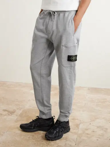 Stone Island Logo-Appliquéd Organic Cotton-Jersey Sweatpants - Men | Thumbnail 3 Stone Island Logo-Appliquéd Organic Cotton-Jersey Sweatpants - Men | Thumbnail 3