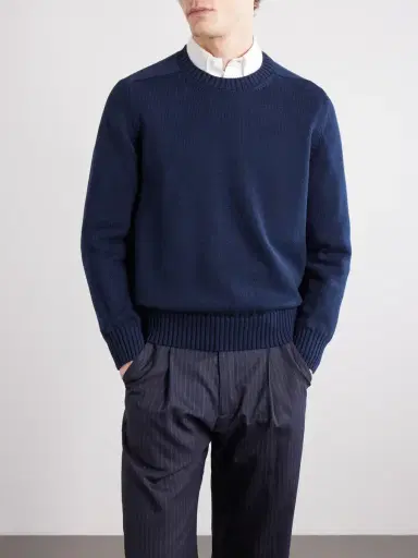 Anderson & Sheppard Cotton Sweater - Men | Thumbnail 3 Anderson & Sheppard Cotton Sweater - Men | Thumbnail 3