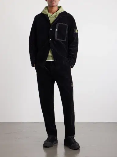Stone Island Straight-Leg Logo-Appliquéd Garment-Dyed Cotton-Corduroy Trousers - Men | Thumbnail 2 Stone Island Straight-Leg Logo-Appliquéd Garment-Dyed Cotton-Corduroy Trousers - Men | Thumbnail 2