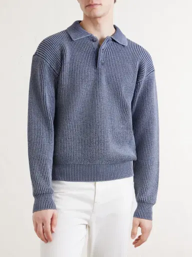 Aimé Leon Dore Knitted Cotton-Blend Polo Sweater - Men | Thumbnail 3 Aimé Leon Dore Knitted Cotton-Blend Polo Sweater - Men | Thumbnail 3