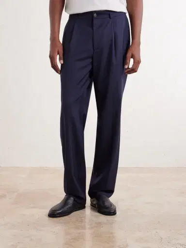 De Bonne Facture Straight-Leg Pleated Super 130s Wool Suit Trousers - Men | Thumbnail 3 De Bonne Facture Straight-Leg Pleated Super 130s Wool Suit Trousers - Men | Thumbnail 3