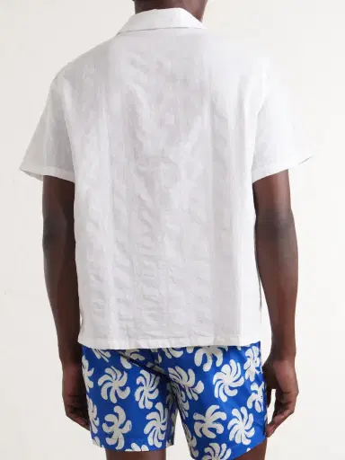 Onia Cotton and Linen-Blend Polo Shirt - Men | Thumbnail 4 Onia Cotton and Linen-Blend Polo Shirt - Men | Thumbnail 4