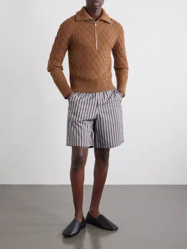 Wales Bonner Wool Half-Zip Sweater - Men | Thumbnail 2 Wales Bonner Wool Half-Zip Sweater - Men | Thumbnail 2