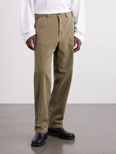 Stone Island Logo-Appliquéd Straight-Leg Garment-Dyed Cotton Trousers - Men | Thumbnail 3 Stone Island Logo-Appliquéd Straight-Leg Garment-Dyed Cotton Trousers - Men | Thumbnail 3