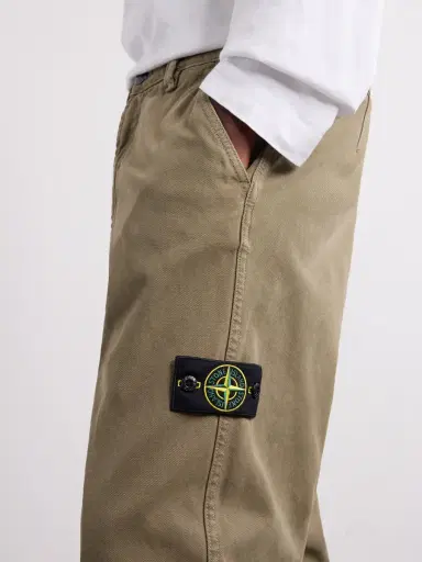 Stone Island Logo-Appliquéd Straight-Leg Garment-Dyed Cotton Trousers - Men | Thumbnail 5 Stone Island Logo-Appliquéd Straight-Leg Garment-Dyed Cotton Trousers - Men | Thumbnail 5