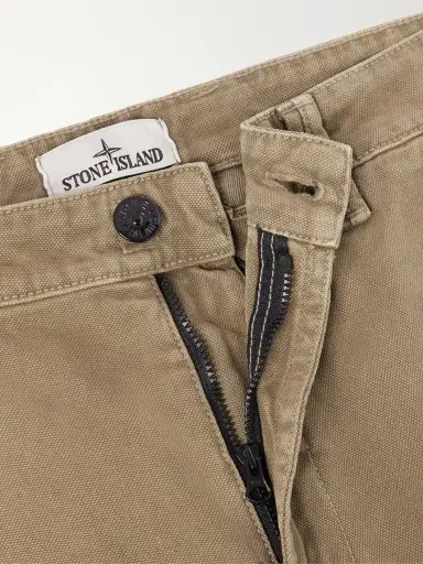 Stone Island Logo-Appliquéd Straight-Leg Garment-Dyed Cotton Trousers - Men | Thumbnail 6 Stone Island Logo-Appliquéd Straight-Leg Garment-Dyed Cotton Trousers - Men | Thumbnail 6