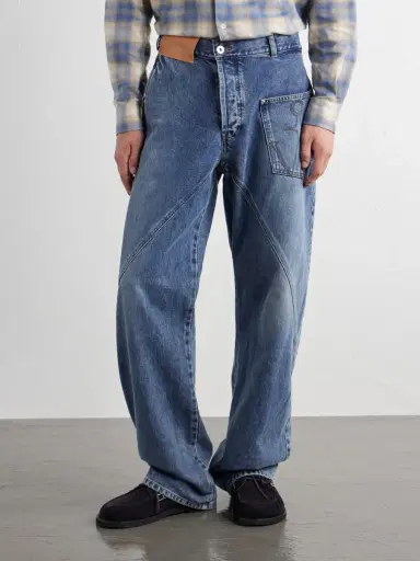JW Anderson Twisted Logo-Debossed Straight-Leg Jeans - Men | Thumbnail 3 JW Anderson Twisted Logo-Debossed Straight-Leg Jeans - Men | Thumbnail 3