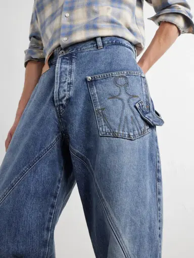 JW Anderson Twisted Logo-Debossed Straight-Leg Jeans - Men | Thumbnail 5 JW Anderson Twisted Logo-Debossed Straight-Leg Jeans - Men | Thumbnail 5
