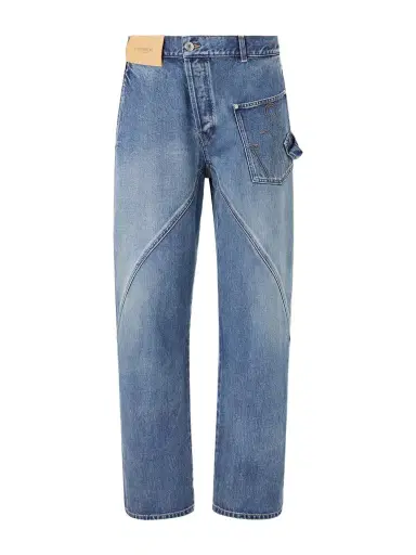 JW Anderson Twisted Logo-Debossed Straight-Leg Jeans - Men | Thumbnail 1 JW Anderson Twisted Logo-Debossed Straight-Leg Jeans - Men | Thumbnail 1
