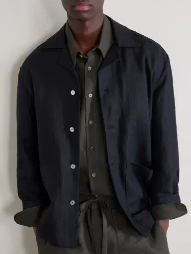 De Bonne Facture Linen Overshirt - Men | Thumbnail 5 De Bonne Facture Linen Overshirt - Men | Thumbnail 5