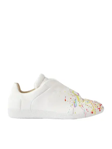 Maison Margiela Future Low Paint-Splattered Leather Sneakers - Men | Thumbnail 1 Maison Margiela Future Low Paint-Splattered Leather Sneakers - Men | Thumbnail 1