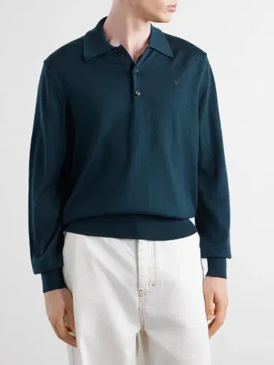 AMI PARIS Merino Wool Polo Shirt - Men | Thumbnail 3 AMI PARIS Merino Wool Polo Shirt - Men | Thumbnail 3