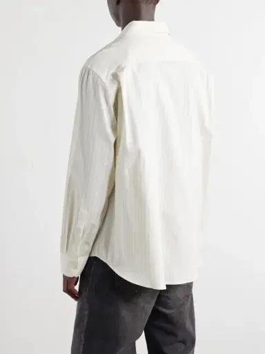 Studio Nicholson View Striped Silk and Cotton-Blend Shirt - Men | Thumbnail 4 Studio Nicholson View Striped Silk and Cotton-Blend Shirt - Men | Thumbnail 4
