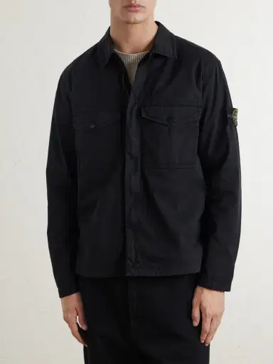 Stone Island Garment-Dyed Cotton-Blend Twill Overshirt - Men | Thumbnail 3 Stone Island Garment-Dyed Cotton-Blend Twill Overshirt - Men | Thumbnail 3
