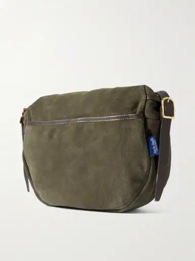 Bleu de Chauffe Margot Leather-Trimmed Suede Messenger Bag - Men | Thumbnail 3 Bleu de Chauffe Margot Leather-Trimmed Suede Messenger Bag - Men | Thumbnail 3