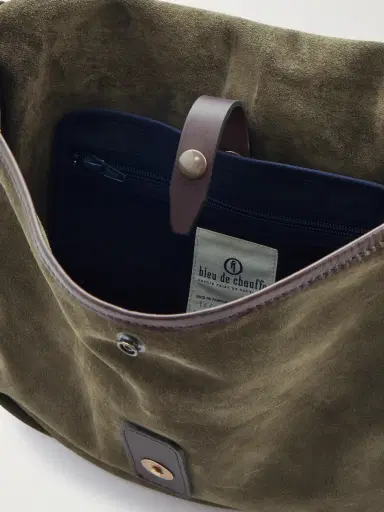 Bleu de Chauffe Margot Leather-Trimmed Suede Messenger Bag - Men | Thumbnail 5 Bleu de Chauffe Margot Leather-Trimmed Suede Messenger Bag - Men | Thumbnail 5