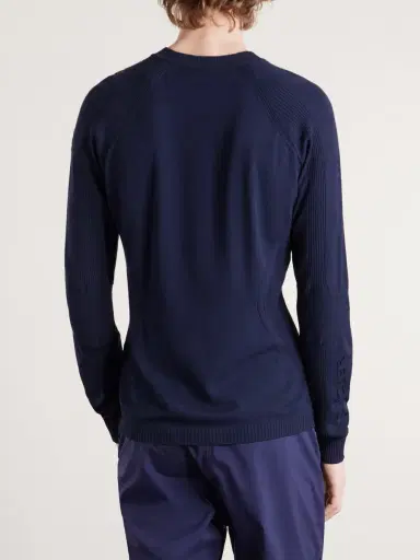 Moncler Grenoble Logo-Appliquéd Crepe Sweater - Men | Thumbnail 4 Moncler Grenoble Logo-Appliquéd Crepe Sweater - Men | Thumbnail 4