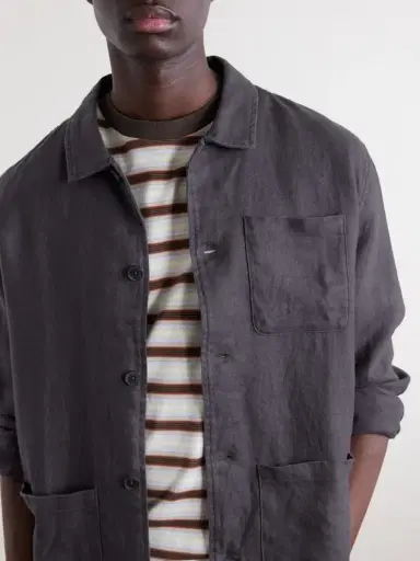 Onia Herringbone Linen Overshirt - Men | Thumbnail 5 Onia Herringbone Linen Overshirt - Men | Thumbnail 5