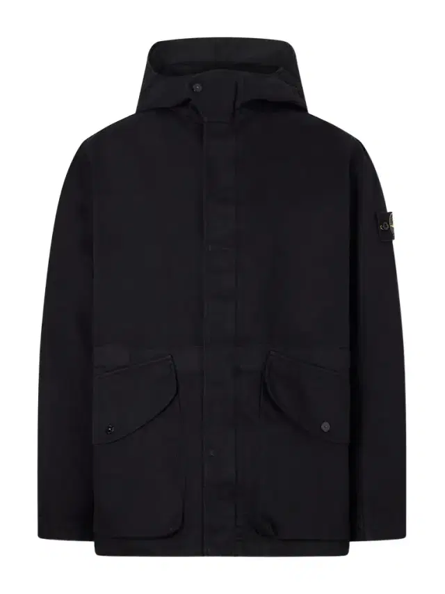Garment-Dyed Cotton Hooded Jacket - Men Garment-Dyed Cotton Hooded Jacket - Men