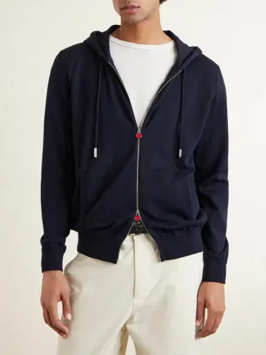 Kiton Cotton-Jersey Zip-Up Hoodie - Men | Thumbnail 3 Kiton Cotton-Jersey Zip-Up Hoodie - Men | Thumbnail 3