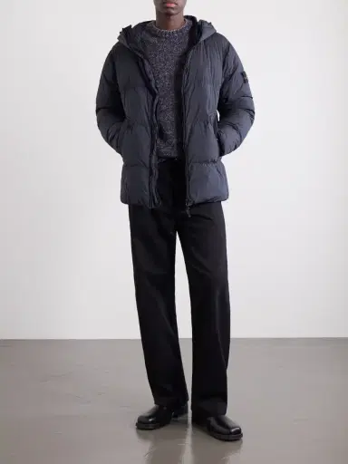 Stone Island Garment-Dyed Crinkled Shell Down Hooded Jacket - Men | Thumbnail 2 Stone Island Garment-Dyed Crinkled Shell Down Hooded Jacket - Men | Thumbnail 2