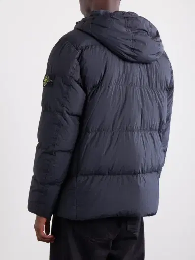 Stone Island Garment-Dyed Crinkled Shell Down Hooded Jacket - Men | Thumbnail 4 Stone Island Garment-Dyed Crinkled Shell Down Hooded Jacket - Men | Thumbnail 4