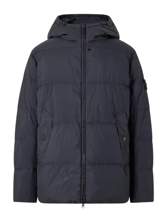 Garment-Dyed Crinkled Shell Down Hooded Jacket - Men Garment-Dyed Crinkled Shell Down Hooded Jacket - Men