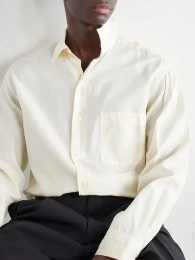 Kaptain Sunshine Cotton and Silk-Blend Twill Shirt - Men | Thumbnail 5 Kaptain Sunshine Cotton and Silk-Blend Twill Shirt - Men | Thumbnail 5