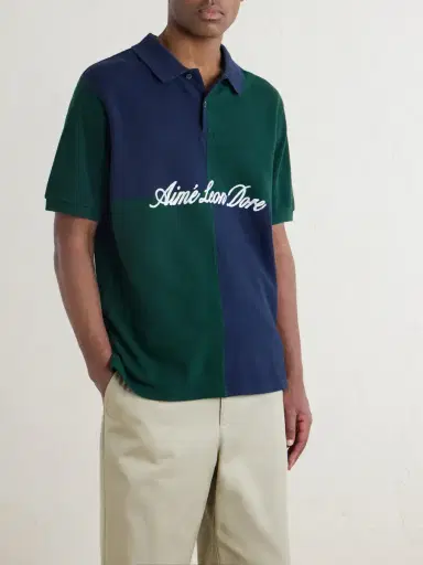 Aimé Leon Dore Logo-Embroidered Colour-Block Cotton-Piqué Polo Shirt - Men | Thumbnail 3 Aimé Leon Dore Logo-Embroidered Colour-Block Cotton-Piqué Polo Shirt - Men | Thumbnail 3