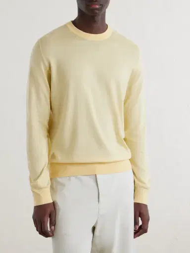Anderson & Sheppard Sea Island Cotton Sweater - Men | Thumbnail 3 Anderson & Sheppard Sea Island Cotton Sweater - Men | Thumbnail 3