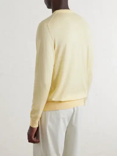 Anderson & Sheppard Sea Island Cotton Sweater - Men | Thumbnail 4 Anderson & Sheppard Sea Island Cotton Sweater - Men | Thumbnail 4