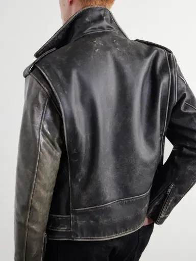 Maison Margiela Belted Distressed Leather Biker Jacket - Men | Thumbnail 5 Maison Margiela Belted Distressed Leather Biker Jacket - Men | Thumbnail 5