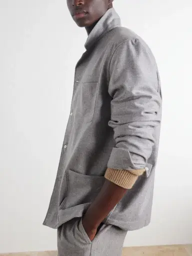 De Bonne Facture Virgin Wool Overshirt - Men | Thumbnail 5 De Bonne Facture Virgin Wool Overshirt - Men | Thumbnail 5