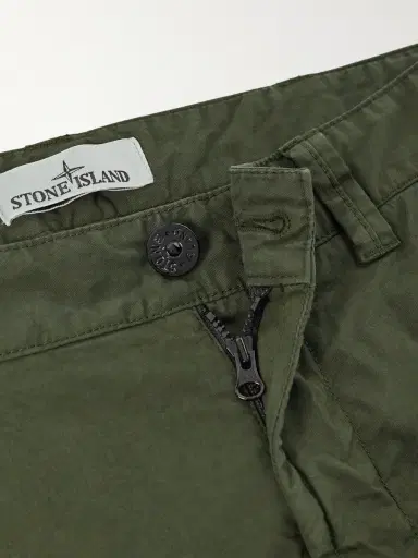 Stone Island Logo-Appliquéd Straight-Leg Stretch-Cotton Twill Trousers - Men | Thumbnail 6 Stone Island Logo-Appliquéd Straight-Leg Stretch-Cotton Twill Trousers - Men | Thumbnail 6