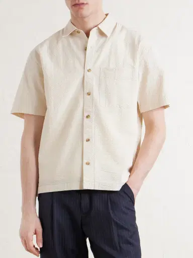 Aimé Leon Dore Cropped Cotton-Seersucker Shirt - Men | Thumbnail 3 Aimé Leon Dore Cropped Cotton-Seersucker Shirt - Men | Thumbnail 3