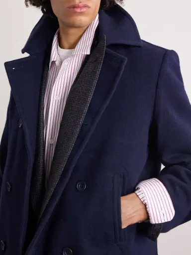 Anderson & Sheppard Double-Breasted Wool and Cashmere Peacoat - Men | Thumbnail 5 Anderson & Sheppard Double-Breasted Wool and Cashmere Peacoat - Men | Thumbnail 5