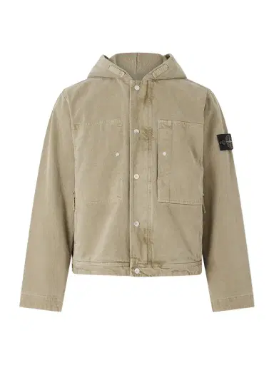 Stone Island Hooded Mineral Dyed Cotton-Gabardine Jacket - Men | Thumbnail 1 Stone Island Hooded Mineral Dyed Cotton-Gabardine Jacket - Men | Thumbnail 1
