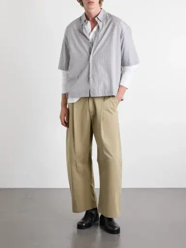 Studio Nicholson Sanko Striped Cotton-Poplin Shirt - Men | Thumbnail 2 Studio Nicholson Sanko Striped Cotton-Poplin Shirt - Men | Thumbnail 2
