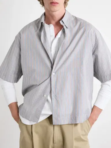 Studio Nicholson Sanko Striped Cotton-Poplin Shirt - Men | Thumbnail 6 Studio Nicholson Sanko Striped Cotton-Poplin Shirt - Men | Thumbnail 6