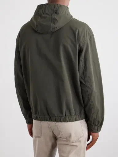 Stone Island Logo-Appliquéd Garment-Dyed Cotton Ripstop Hooded Jacket - Men | Thumbnail 4 Stone Island Logo-Appliquéd Garment-Dyed Cotton Ripstop Hooded Jacket - Men | Thumbnail 4